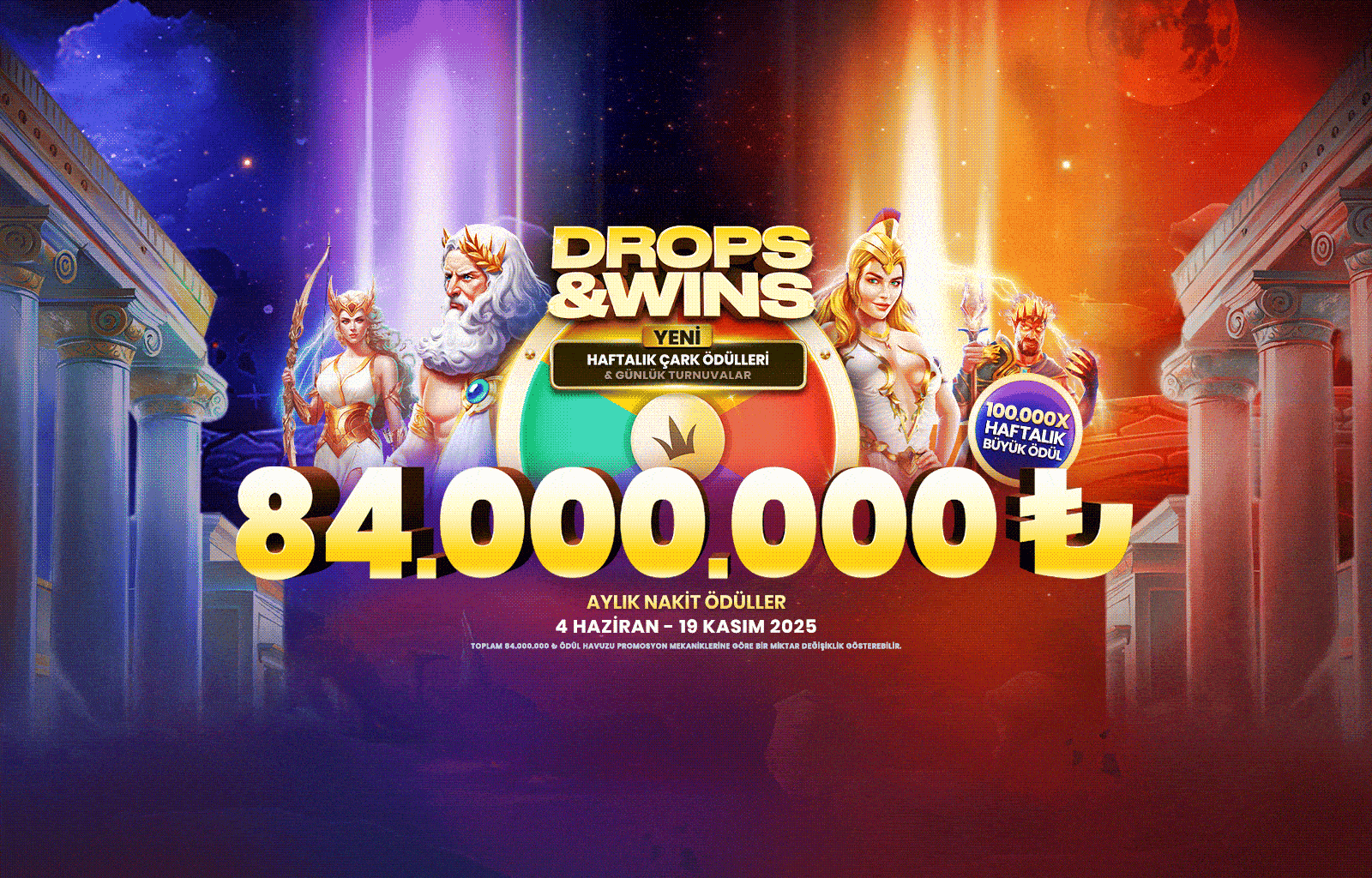 Drops and Wins desktop banner